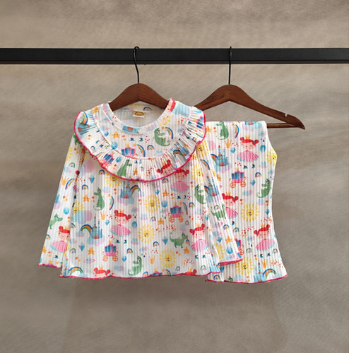 ست بلوزآستین بلند و شلوار دخترانه ریلی